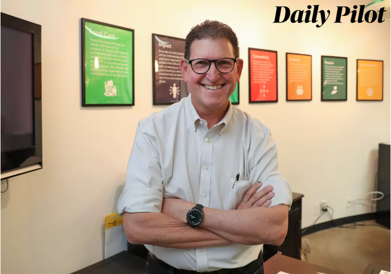 Mike Learakos, CEO of Abound Food Care, at his Santa Ana Office. Credit: (Don Leach / Daily Pilot Staff Photographer)